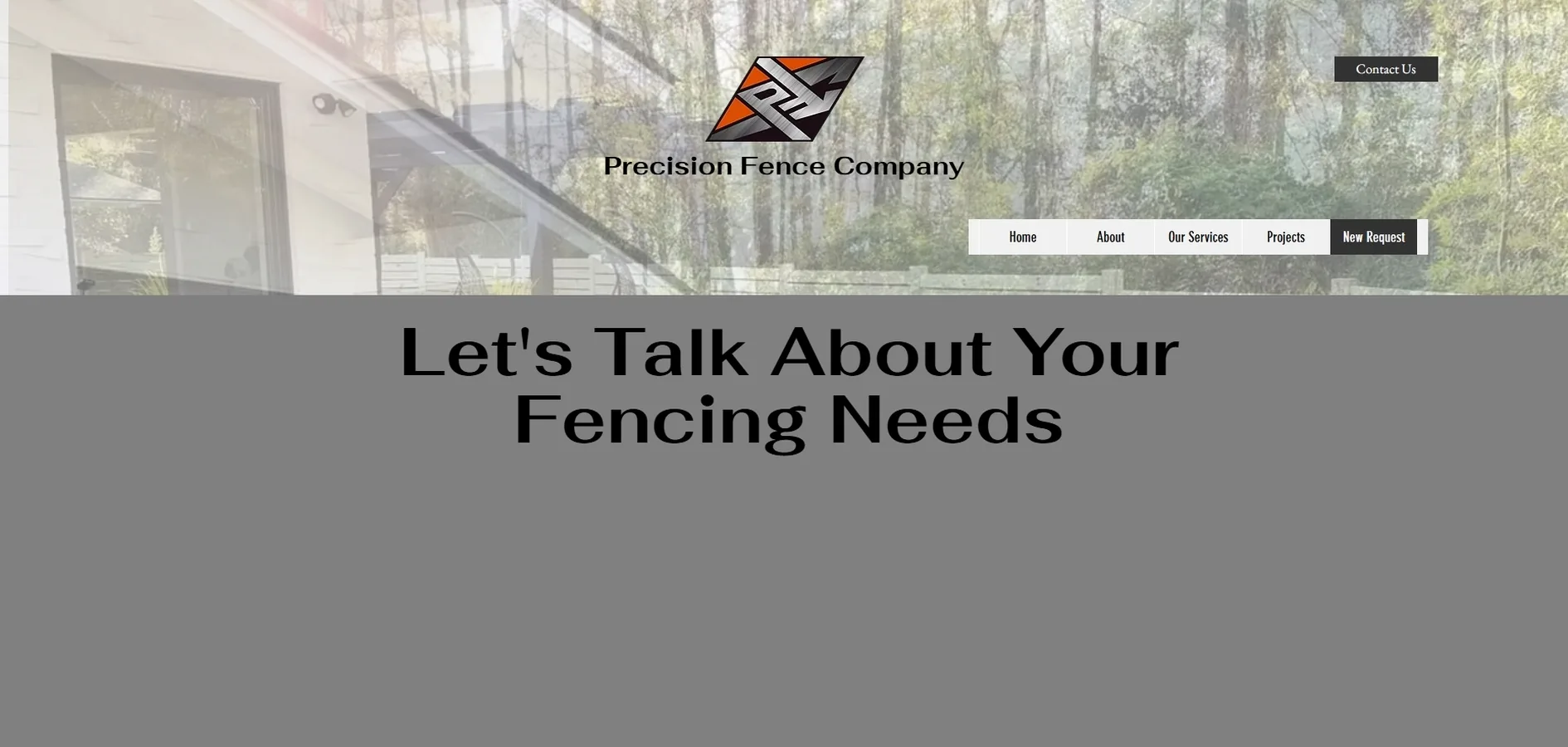 Original website before the redesign — Precision Fence Company (5/5)