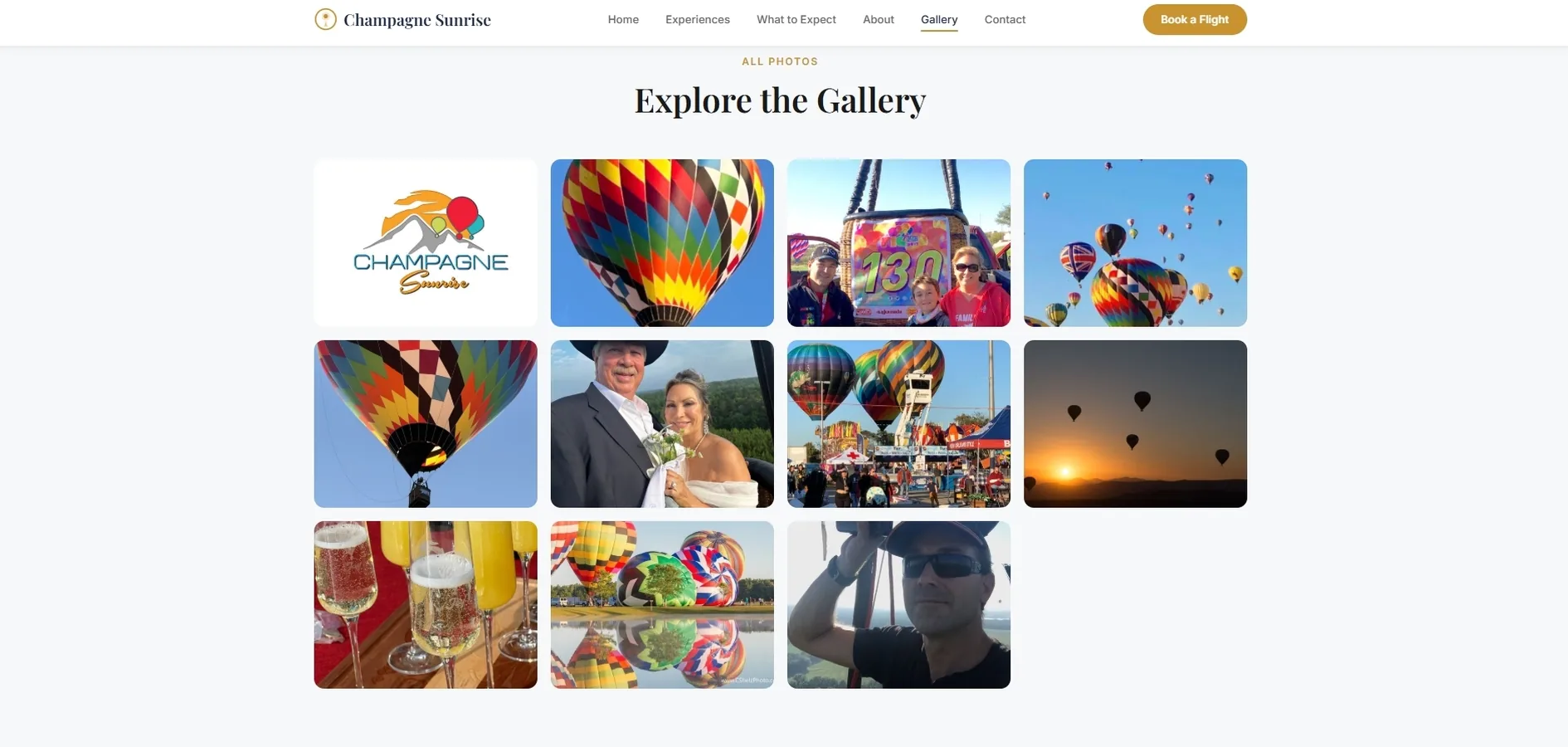 Redesigned website after — Champagne Sunrise (2/5)