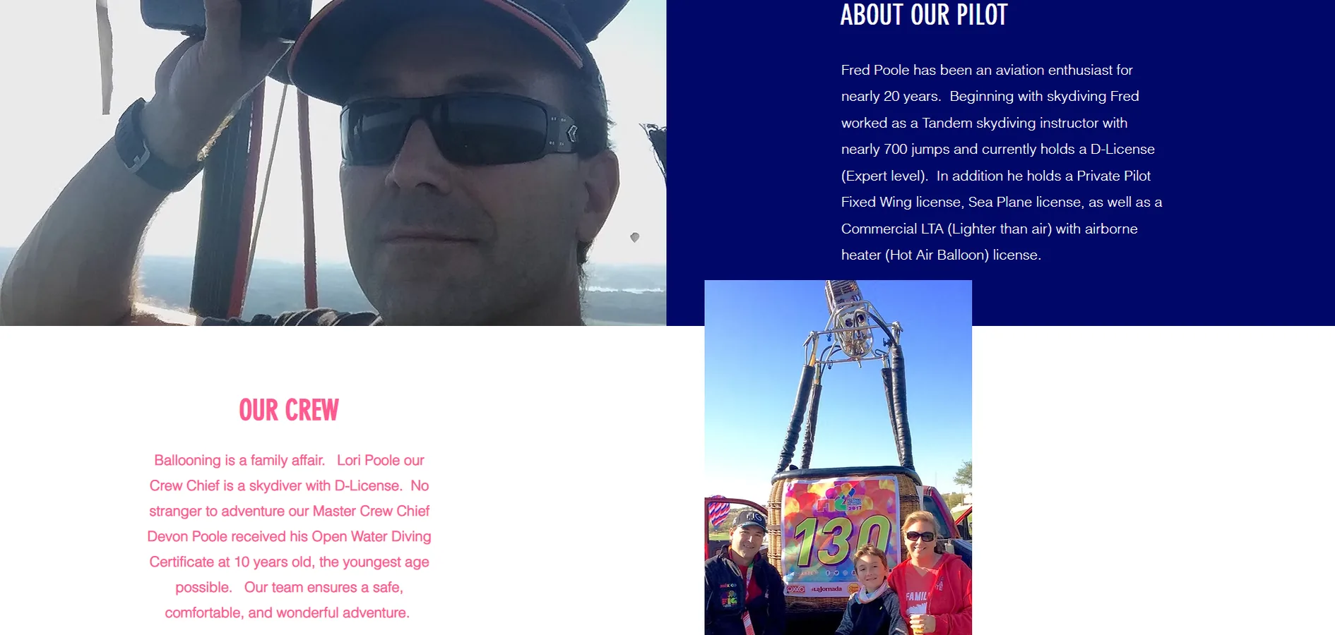 Original website before the redesign — Champagne Sunrise (5/5)