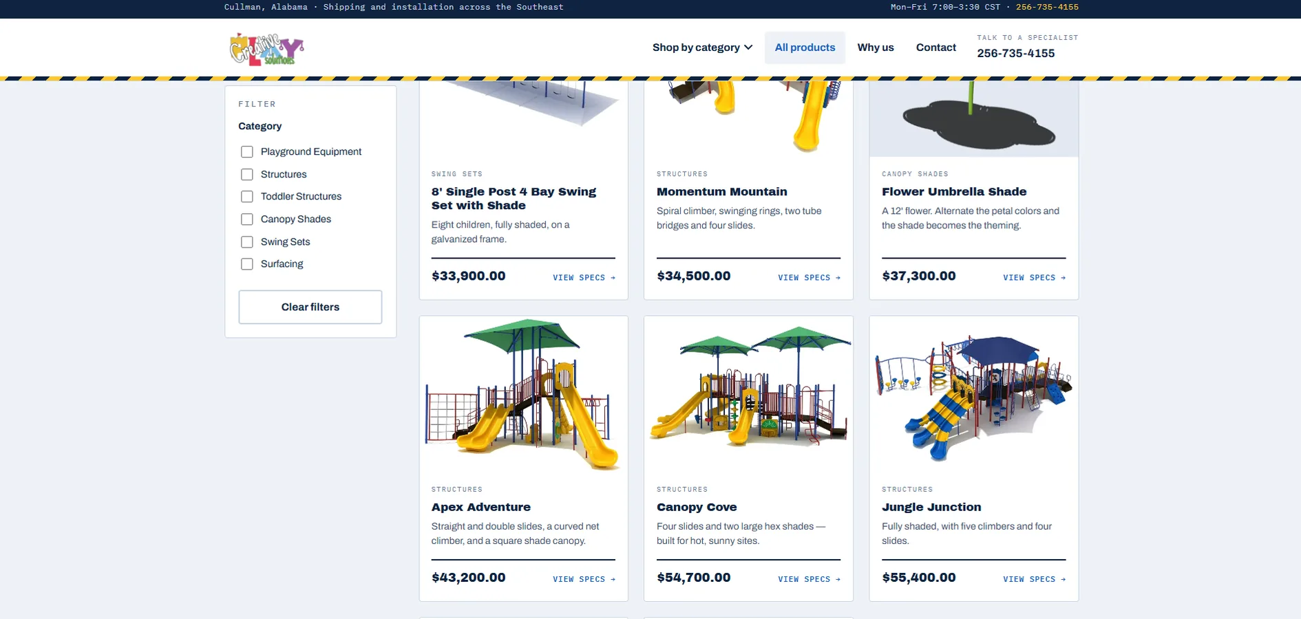 Redesigned website after — Creative Play Solutions (2/5)